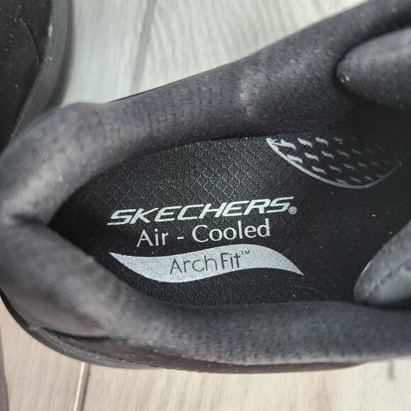 Arch Fit Skechers Women's 7.5 Sneakers Black Air-Cooled SN 150062 - Picture 10 of 11